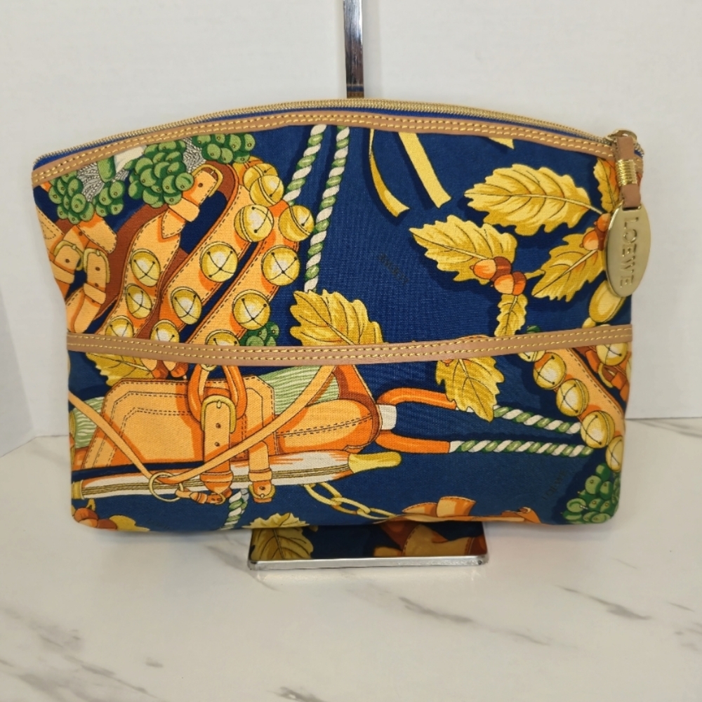 Loewe Canvas Travel Zip Clutch Pouch